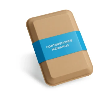 Contenedor Ecológico Mediano 750 ml | Lonchera Biodegradable para Delivery | Fibropack
