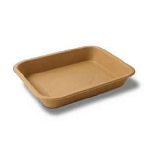 Bandeja Honda Ecológica 500 ml | Antigrasa y Compostable Color Café | Fibropack